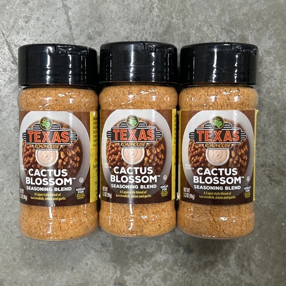 New Texas Roadhouse Cactus Blossom Seasoning Blend 3.2 Oz Exp 10-23-26 Lot Of 3