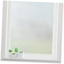  Glass Window Privacy Film, Frosted Glass Window Film, 17.5" x 78.7" Reeded