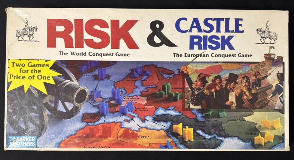 Vintage Risk / Castle Risk 2-in-1 Strategy Board Game 1990 Parker Brothers - Image 2 of 4
