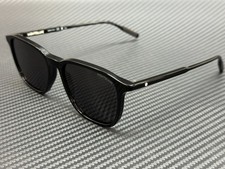 MONT BLANC MB0082S 001 Black Grey Men's 53 mm Sunglasses