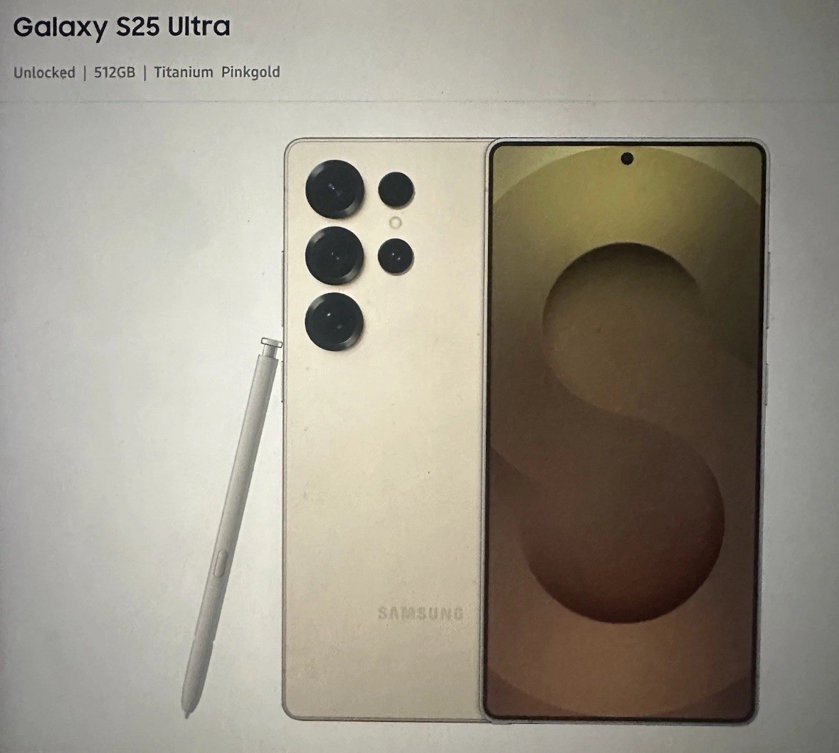 Samsung Galaxy S25 Ultra - 512 GB - Titanium Pinkgold (Unlocked