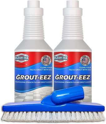 #ad Clean eez Grout Cleaner 2 Pack with Stand Up Brush Attachment Stain Remover $44.95