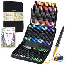 Markers for Adult Coloring Books No Bleeding, 80 Colors Coloring Markers with...