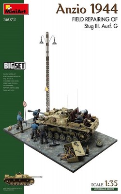 Anzio 1944. Field Repairing of Stug III. Ausf. G. BIG SET / 1:35