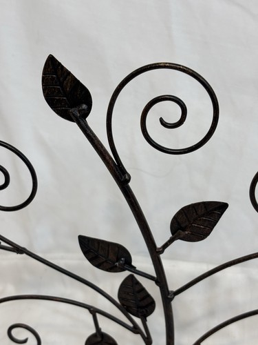 Vintage Bronze Metal Jewelry Tree 11” Tall - Picture 2 of 5
