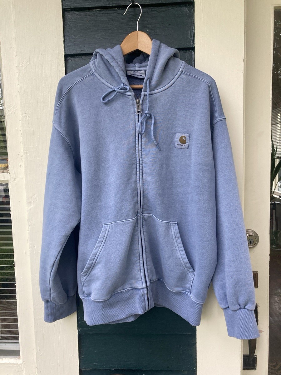 Carhartt WIP Nelson Zip Hoodie Jacket Gentle Blue Mens Medium | eBay
