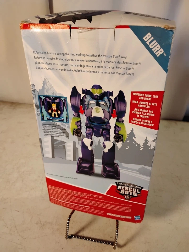 Playskool Heroes Transformers Rescue Bots Blurr Figura NUEVA CAJA DE DAÑOS Foto 4 de 4