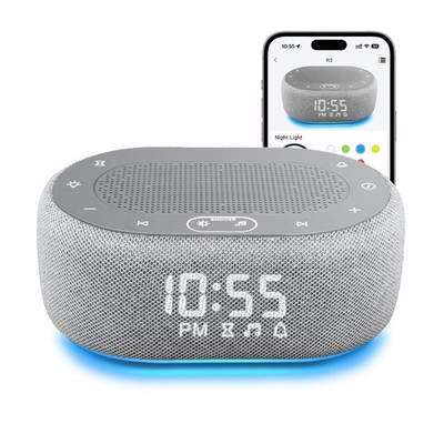 1Mii White Noise Sound Machine with Alarm Clock, Sound Machine for Sleep for ...