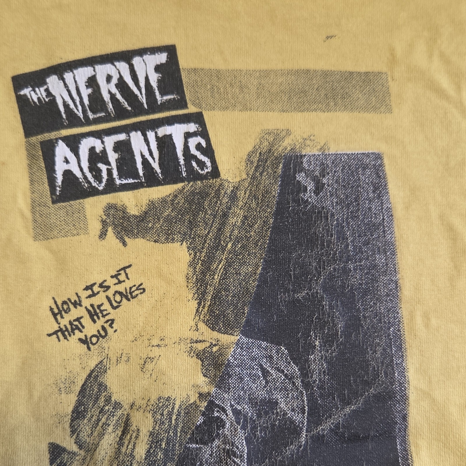 Vintage The Nerve Agents Shirt Small Yellow Y2K Hardcore Punk Hellcat Records image 5