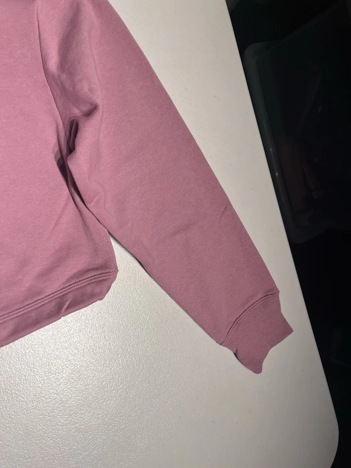 Nike Sweatshirt Women’s Small Purple Cropped Drawstring Dri Fit Sweater Cotton - Image 4 of 4