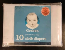 Gerber Childrenswear Birdseye PreFold Cloth Diapers - 10 Pack