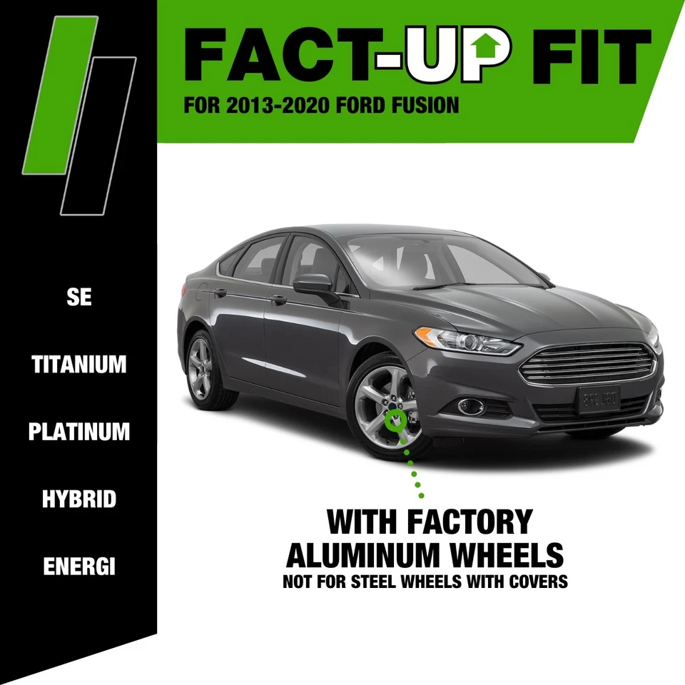 Tuercas negras para Ford Fusion 2013-2020 con ruedas de fábrica Foto 2 de 4