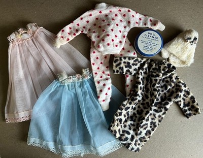 Vintage Barbie Clone Premier Togs Lot 1961-63 #77 Nitie, #24 Pjs #23 Coat & Hat