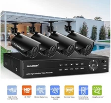 Floureon Security Camera NTSC System 4/8 AHD Cameras, 720P/1080P, 4CH/8CH DVR
