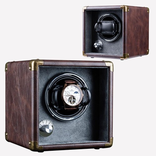 Mcbazel Single Watch Winder for Automatic Watches with LED Light, Customize PU - Picture 3 of 9