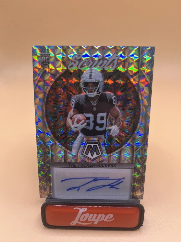 Tre Tucker 2023 Panini Mosaic Rookie Scripts Auto #RS-TT Las Vegas Raiders - Image 2 of 3