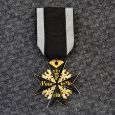 Deutsches Prussia Blue Max Black Max Pour le Merite Metal Cross Badge Medal