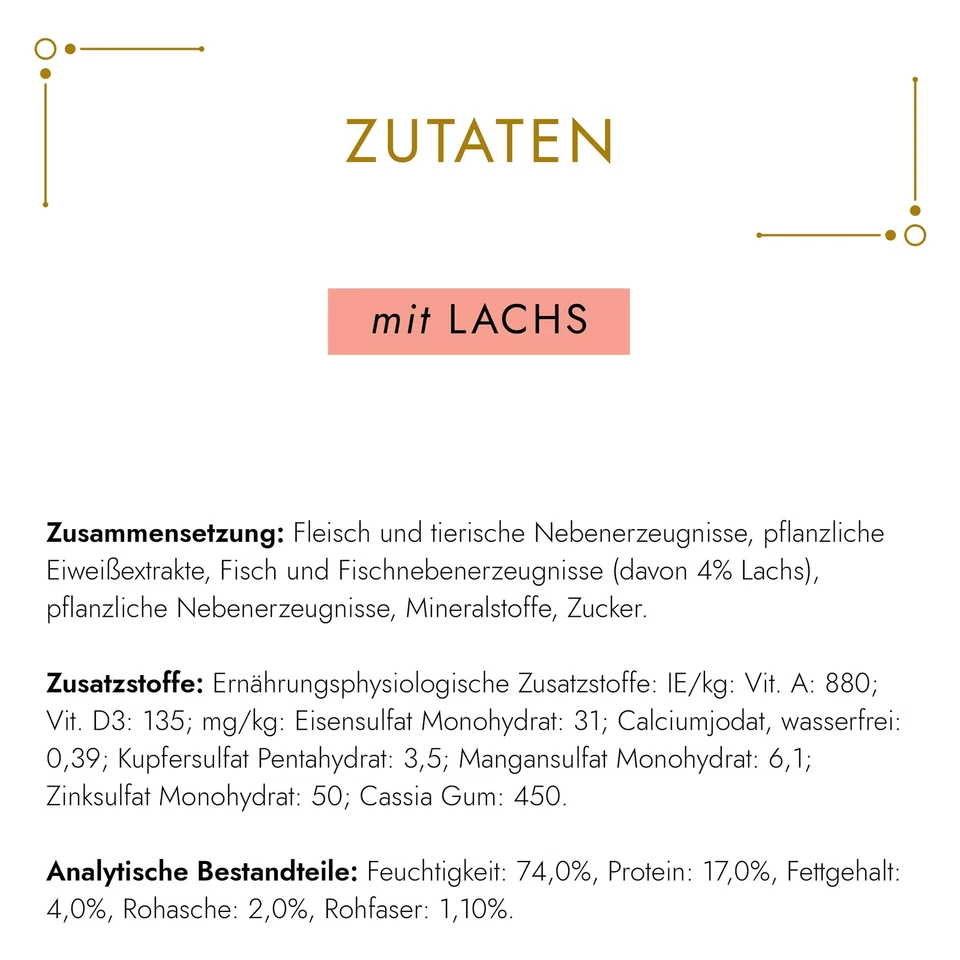 PURINA Gold Raffiniertes Ragout Katzenfutter nass mit Lachs 12er Pack 12 x 85g - Bild 3 von 4