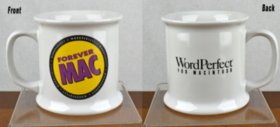VTG RARE WordPerfect For Mac Forever Macintosh 12oz Coffee Mug Apple Computer