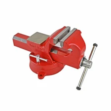 Yost Vises Model ADI-4 Bench Vise Austempered Ductile Iron Swivel Base 4in Red