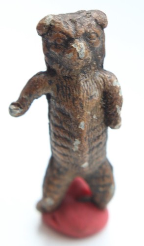 Antique Tin Lead Miniature Toy Animals Figurine BEAR - Picture 3 of 3