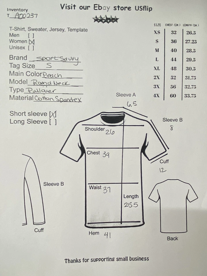 Blusa pulóver deportiva de manga corta melocotón talla pequeña para mujer Foto 3 de 4