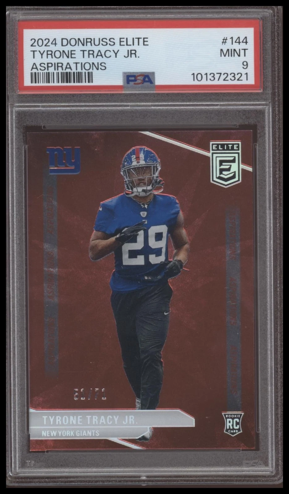 Tyrone Tracy Jr. Panini Donruss Elite #144 Aspirations