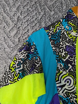 Veste Vintage Prince Ace Face Tennis - Taille M 10/12 Ans - Multicolore - Occasion Bon état