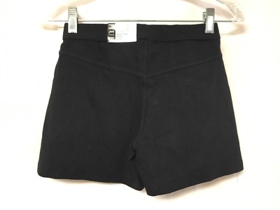 NWT Women's Hue Chino Chic Short Shorts Size XS Black #880P