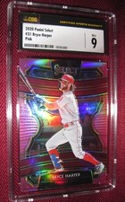 2020 PANINI SELECT #31 BRYCE HARPER PINK PRIZM 10/10 CSG 9 MINT