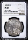 1881-S $1 Morgan Silver Dollar NGC MS 61 | Uncirculated UNC