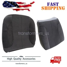 Fits 2003-05 Dodge Ram 2500 3500 Driver Bottom & Top Cloth Seat Cover Gray