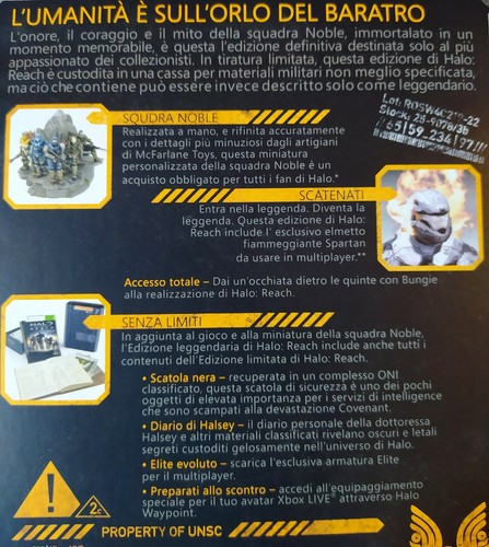 HALO REACH Legendary Edition XBOX 360 Versione Italiana - NUOVO SIGILLATO - Foto 5 di 7