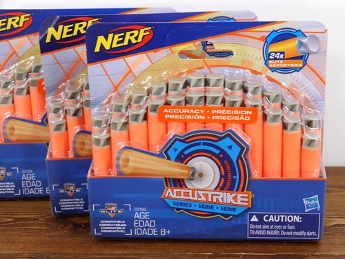 Three 24Pk Nerf N-Strike Elite Accustrike Series Dart Refills total 72 Darts NEW - Picture 3 of 5