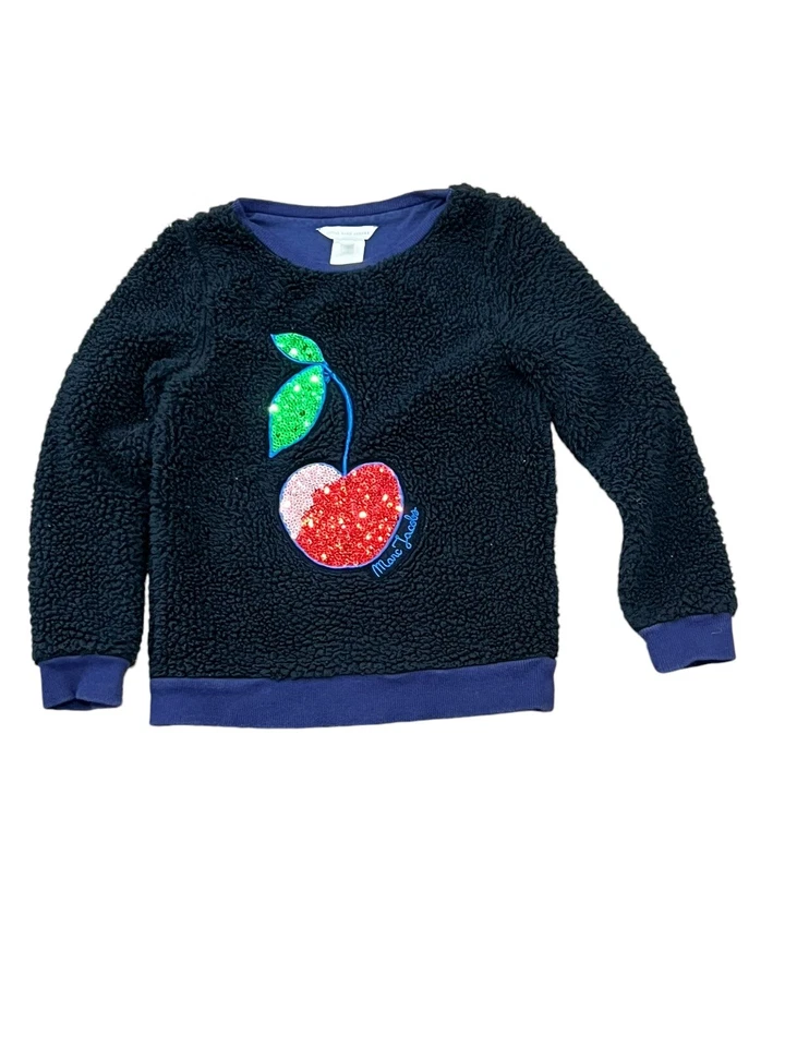 Little Marc Jacobs Sudadera Piel Polar Suéter Lentejuelas Estampado Cereza Azul Marino 5 Foto 3 de 4