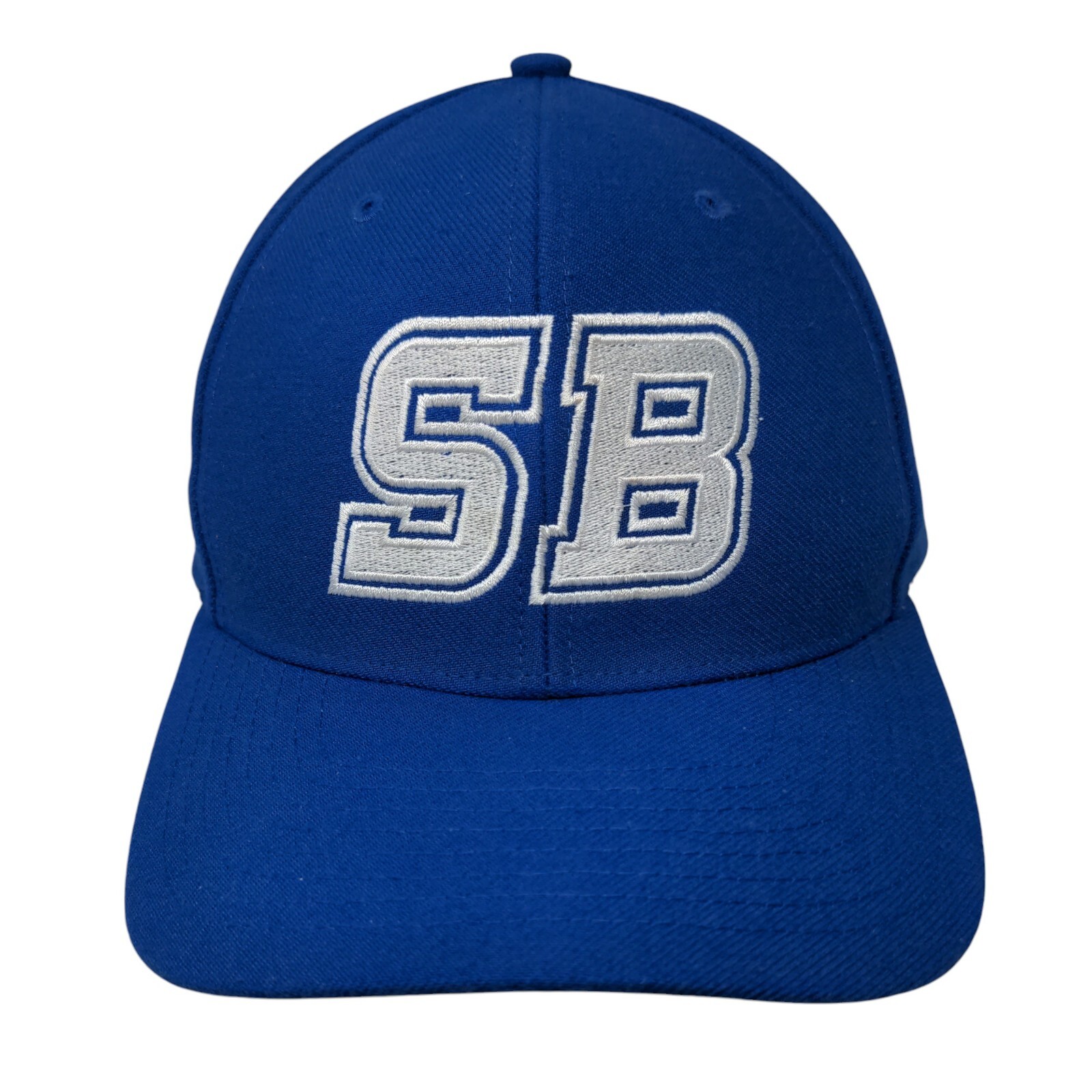 SB Strapback Hat Blue Medium-Large Embroidered Le… - image 1