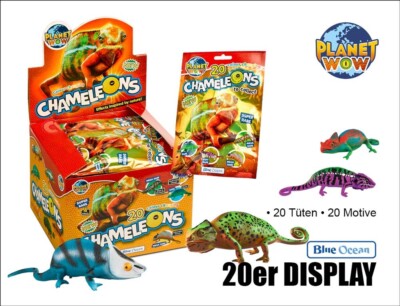 Chamäleon - Planet WOW Figuren 20 im Display - 20 Chamäleons - Neu und OVP