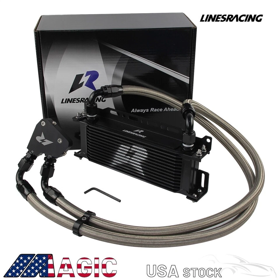 KIT ENFRIADOR DE ACEITE DE MOTOR 13 FILAS ATORNILLADO PARA CHEVROLET 97-04 CORVETTE C5 LS1 LS6 Foto 4 de 4