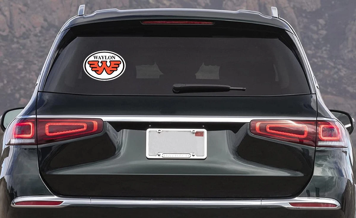 Adesivo Adesivo WAYLON JENNINGS &ndash; Decalcomania Country Music Logo Per Auto JDM