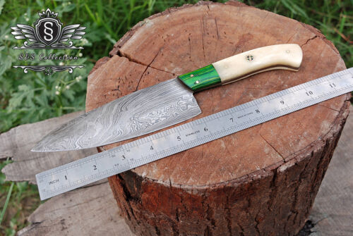 Handgefertigtes Damast Kochmesser mit Knochengriff, bestes Geschenk für alle - Bild 5 von 5