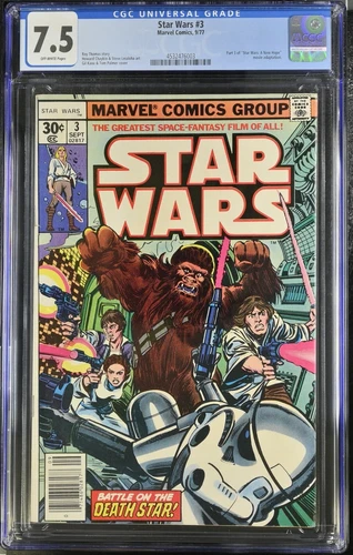 Star Wars #3 (1977) Marvel Comics Whitman Variant CGC 7.5
