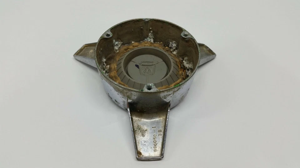 Vintage Ford Galaxie 890050-1 Chrome Spinner Tri-Bar Wheel Center Hubcap - Image 3 of 4