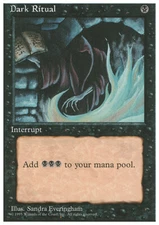 MTG Magic the Gathering Dark Ritual (129/379) Fourth Edition MP