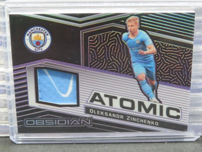 2021-22 Obsidian Oleksandr Zinchenko Atomic Material Jersey Purple #53/75