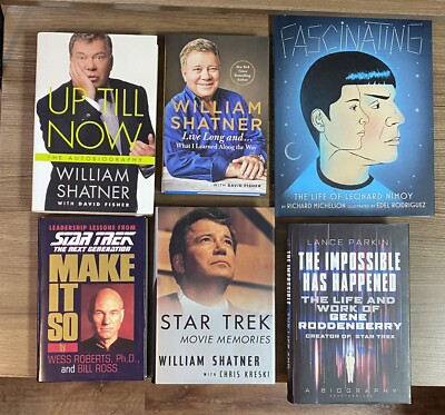 Star Trek Lot of 6 Mixed HC Books William Shatner Autobiography Memoir Memories