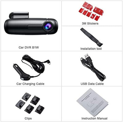 Blueskysea B1W Car Dash Camera 1080p (30fps), 720p (30fps), 150 Degree 2M CMOS
