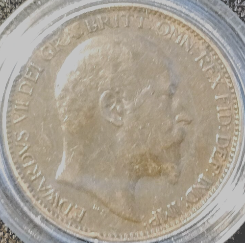 1910 Farthing EF/aUNC Last Year Sp#3992 Edward VII in flip VeryRare - Picture 2 of 2