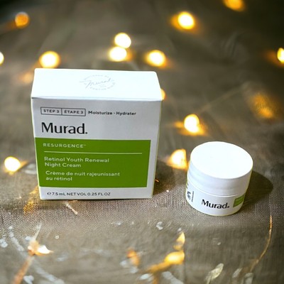 Murad Retinol Youth Renewal Night Cream Travel Size 7.5ml/.25oz Brand New In Box