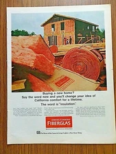 1968 Owens-Corning Fiberglas Ad  Buying a New Home? Insulation