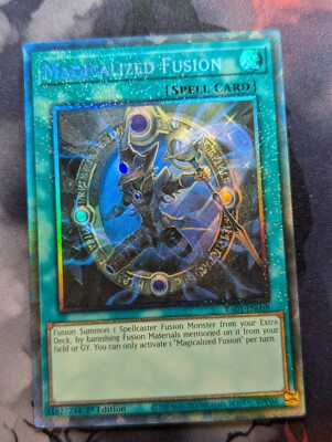 Yu-Gi-Oh! Karte „Magicalized Fusion“ – RA01-EN058, Super Rare, 1. Auflage
